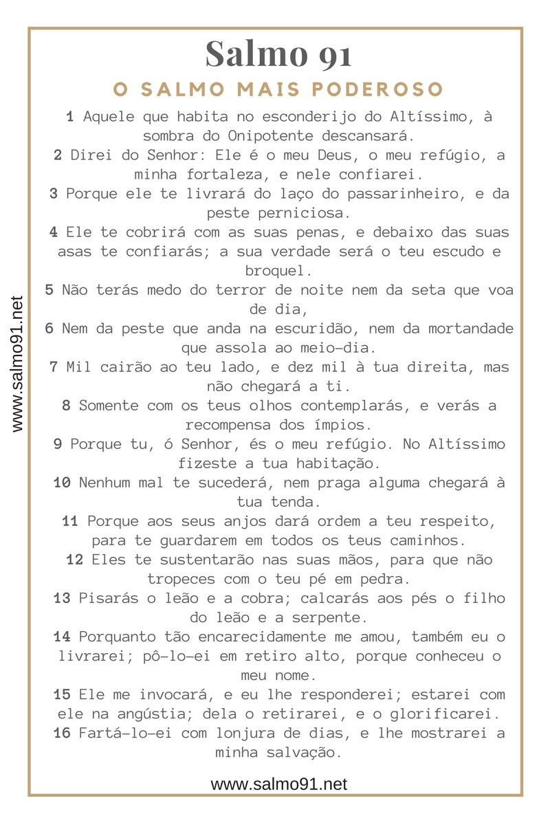 Oração do Salmo 91 I Santinhos do Brasil